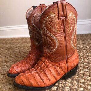 Bonanza Boots Exotic Alligator Skin Leather Boots. Size 2